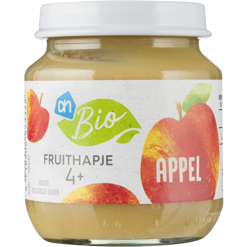 Een afbeelding van AH Biologisch Fruithapje appel 4m+