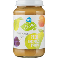 Een afbeelding van AH Biologisch Fruithapje peer pruim abrikoos 8m+
