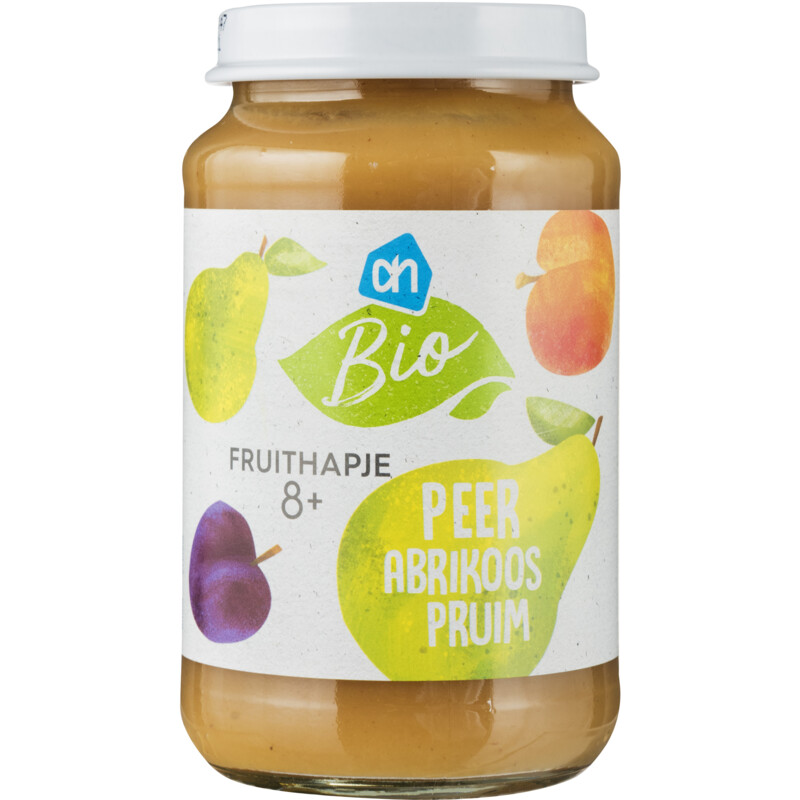 Een afbeelding van AH Biologisch Fruithapje peer pruim abrikoos 8m+