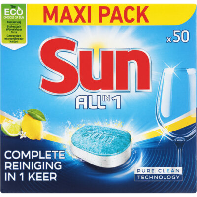 Sun All-in-1 Tabs Lemon 50ST reserveren | Albert Heijn