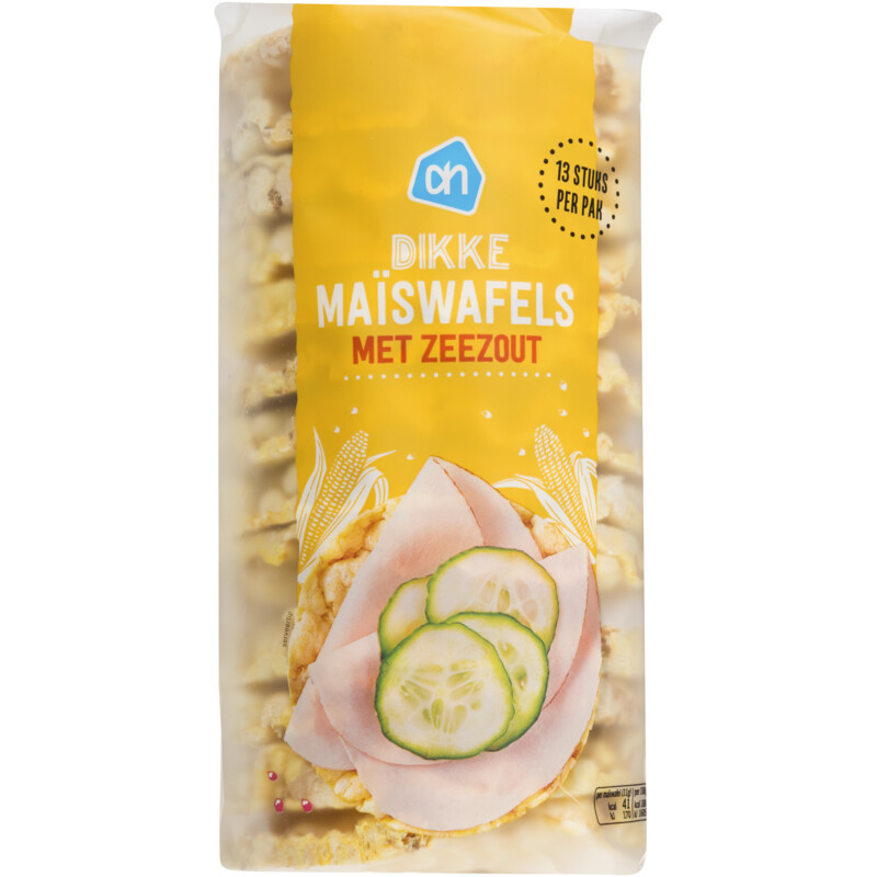 Een afbeelding van AH Dikke maiswafels met zeezout