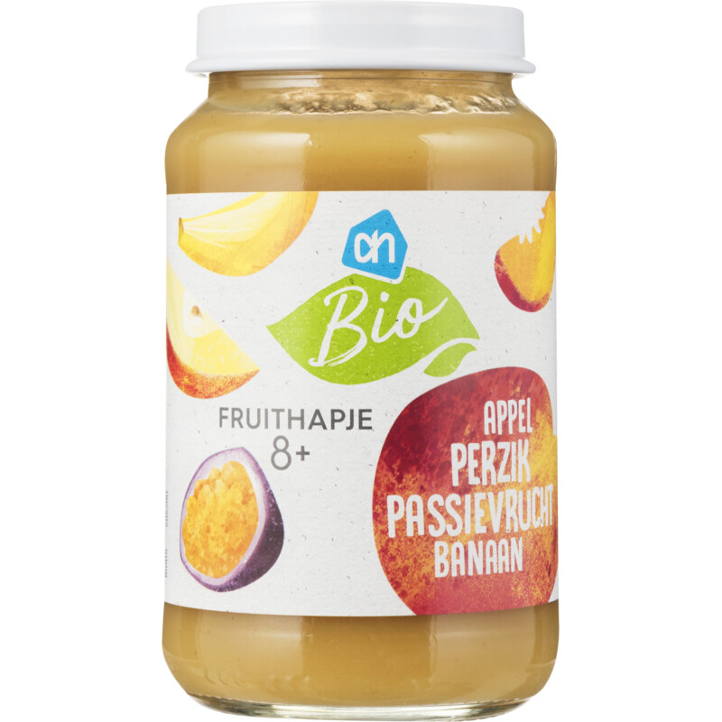 Een afbeelding van AH Biologisch Fruithapje appel perzik 8m+