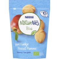 Een afbeelding van NaturNes Bio appel koekje 10+ baby koekjes