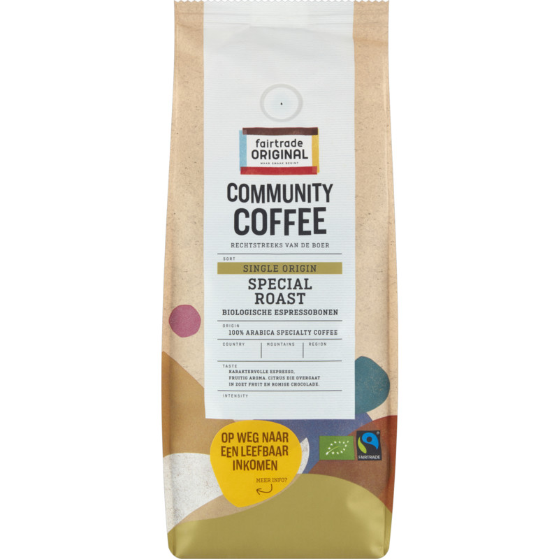 Een afbeelding van Fairtrade Original Community coffee special roast bonen