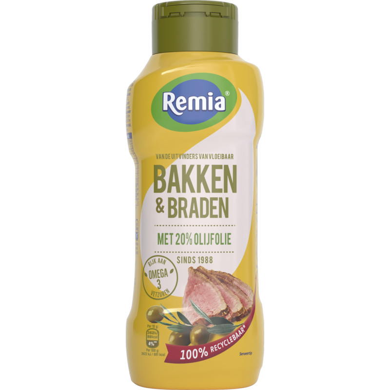 Een afbeelding van Remia Bakken & braden met 20% olijfolie