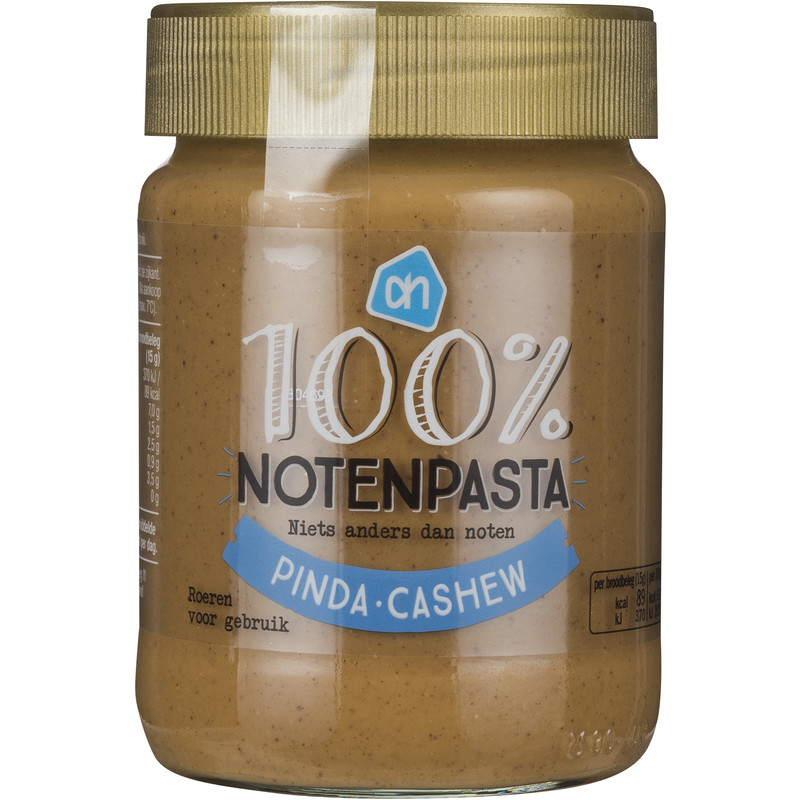 Een afbeelding van AH 100% Notenpasta pinda cashew