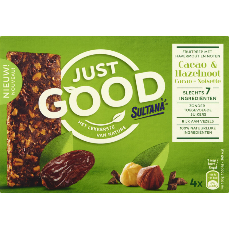 Een afbeelding van Sultana Just good cacao/hazelnoot