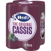 Een afbeelding van Hero Cassis blikjes frisdrank 4-pack