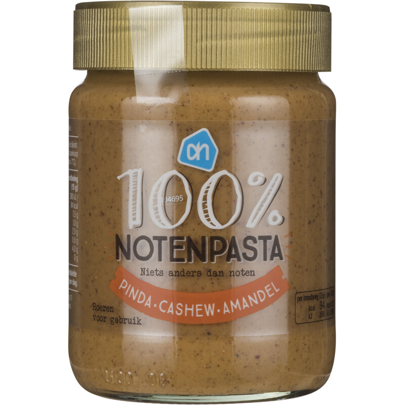 Een afbeelding van AH 100% Notenpasta pinda cashew amandel
