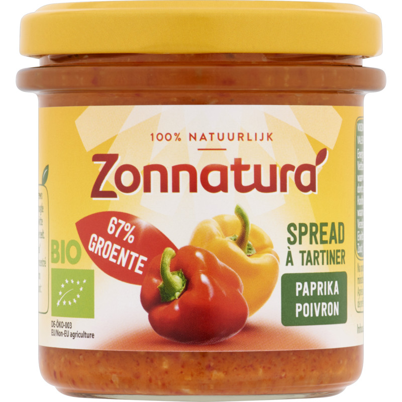Een afbeelding van Zonnatura Groente spread paprika