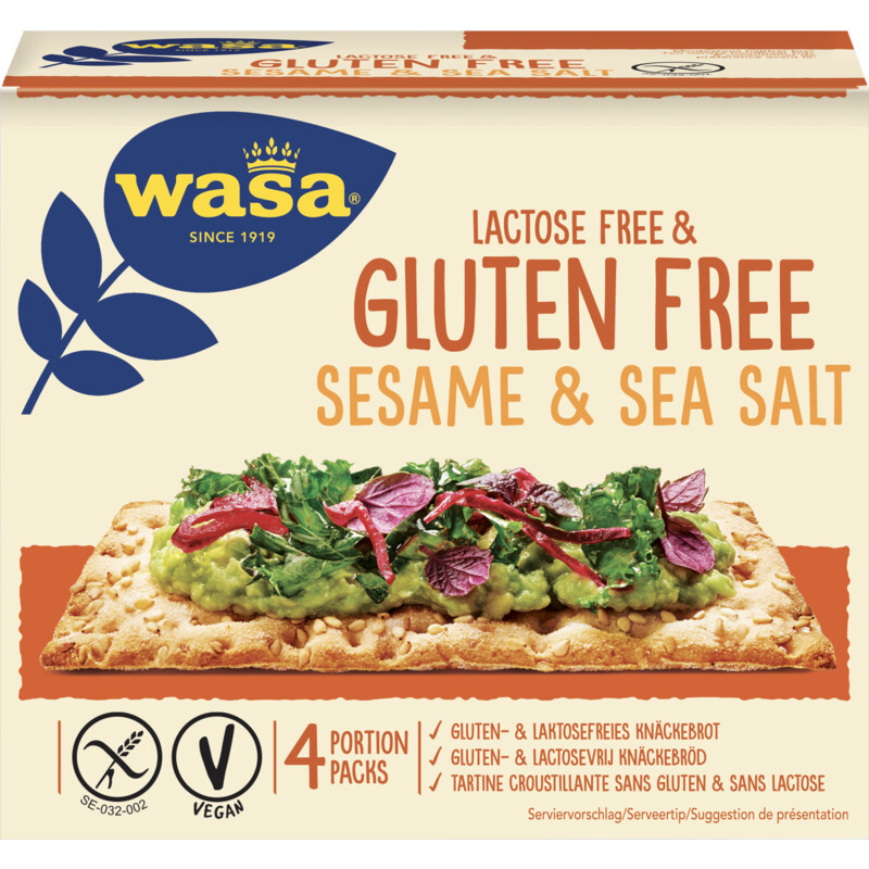 Een afbeelding van Wasa Sesame & sea salt glutenvrij