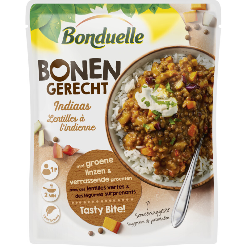 Een afbeelding van Bonduelle Bonengerecht Indiaas stazak