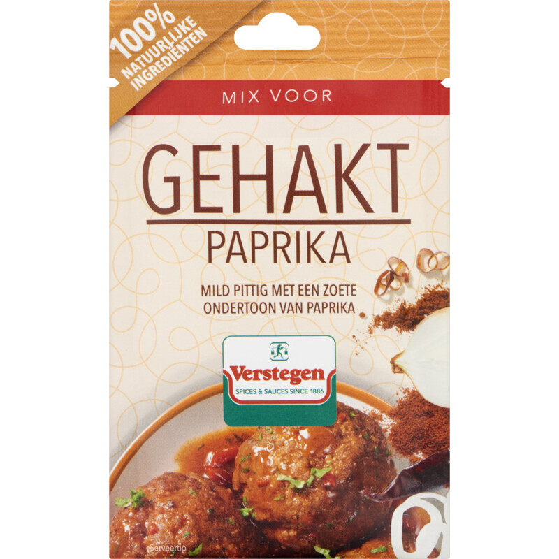 Een afbeelding van Verstegen Kruidenmix voor gehakt met paprika