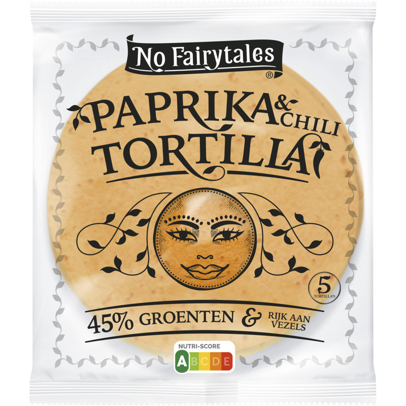 Een afbeelding van No Fairytales Paprika & chili tortilla