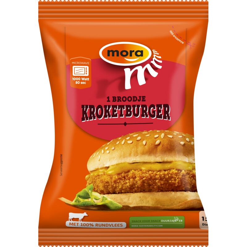 Een afbeelding van Mora Broodje kroketburger