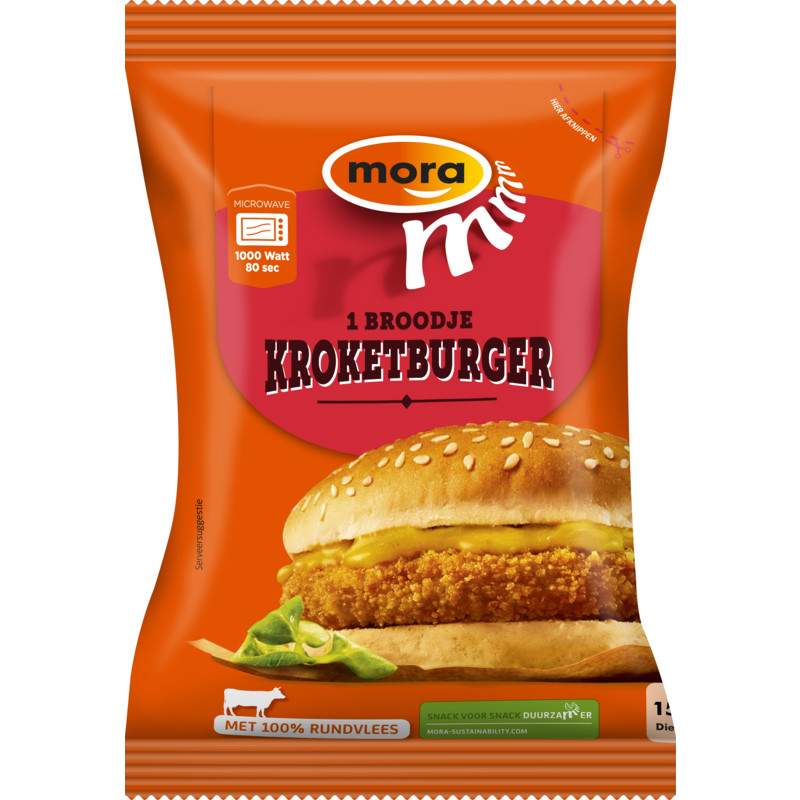 Een afbeelding van Mora Broodje kroketburger