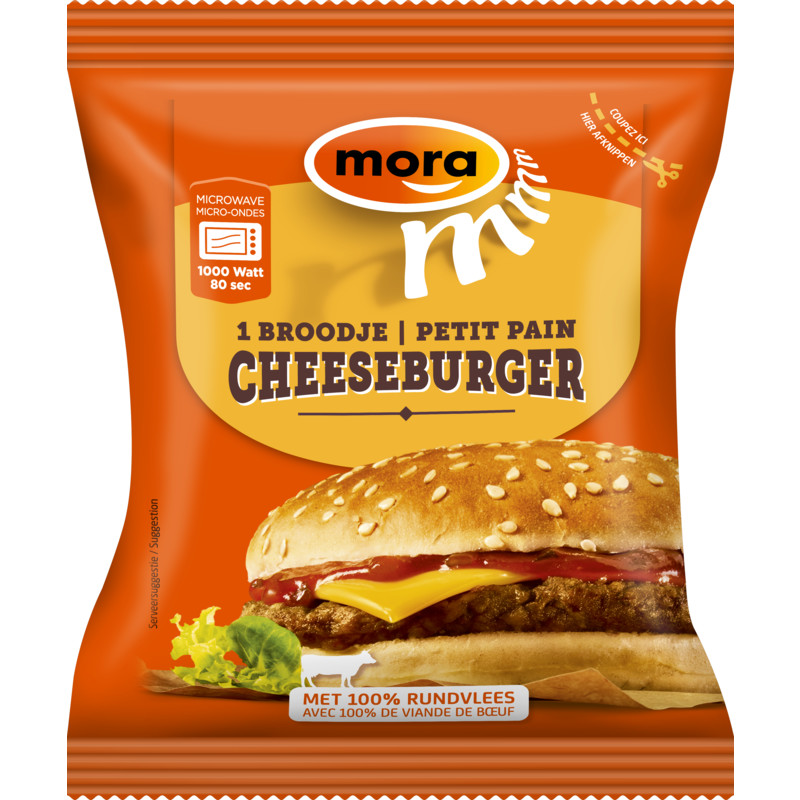 Een afbeelding van Mora Broodje cheeseburger
