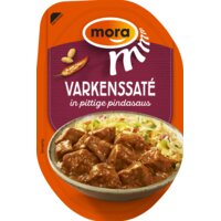 Een afbeelding van Mora Varkenssaté pittige pindasaus