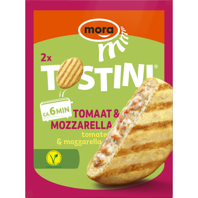 Een afbeelding van Mora Tostini mozzarella-tomaat