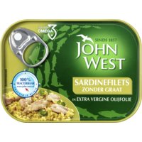 Een afbeelding van John West Sardinefilets in extra vierge olijfolie