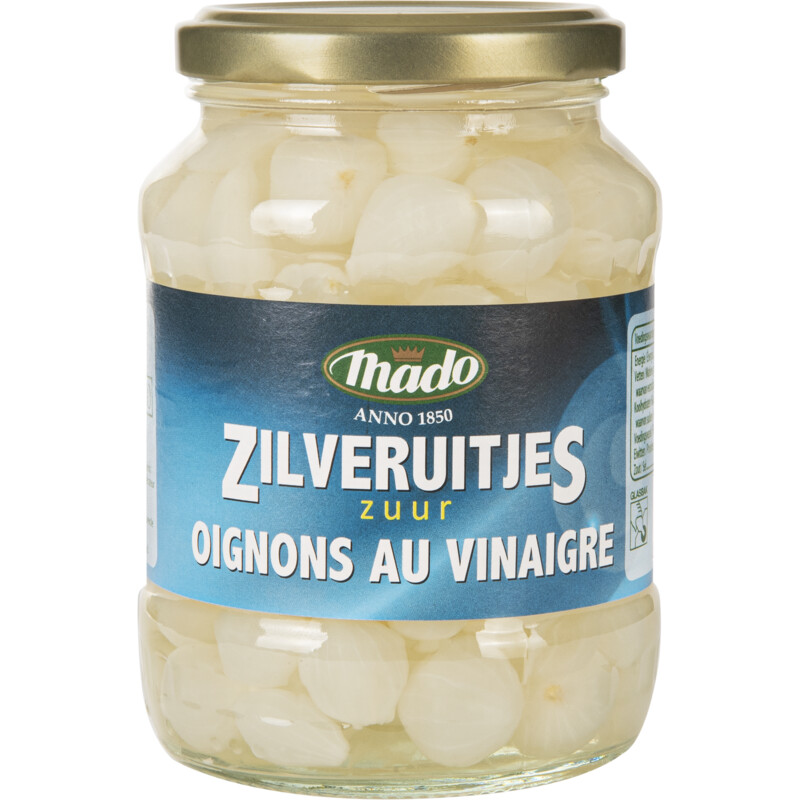 Een afbeelding van Mado Zilveruitjes zuur in azijn bel