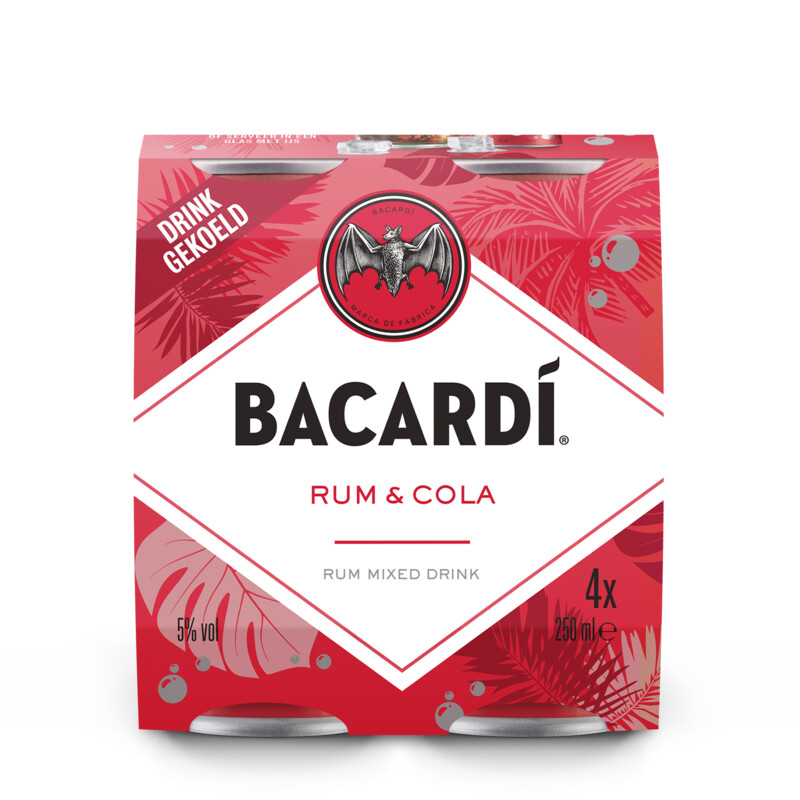 Een afbeelding van Bacardi Rum & cola 4-pack