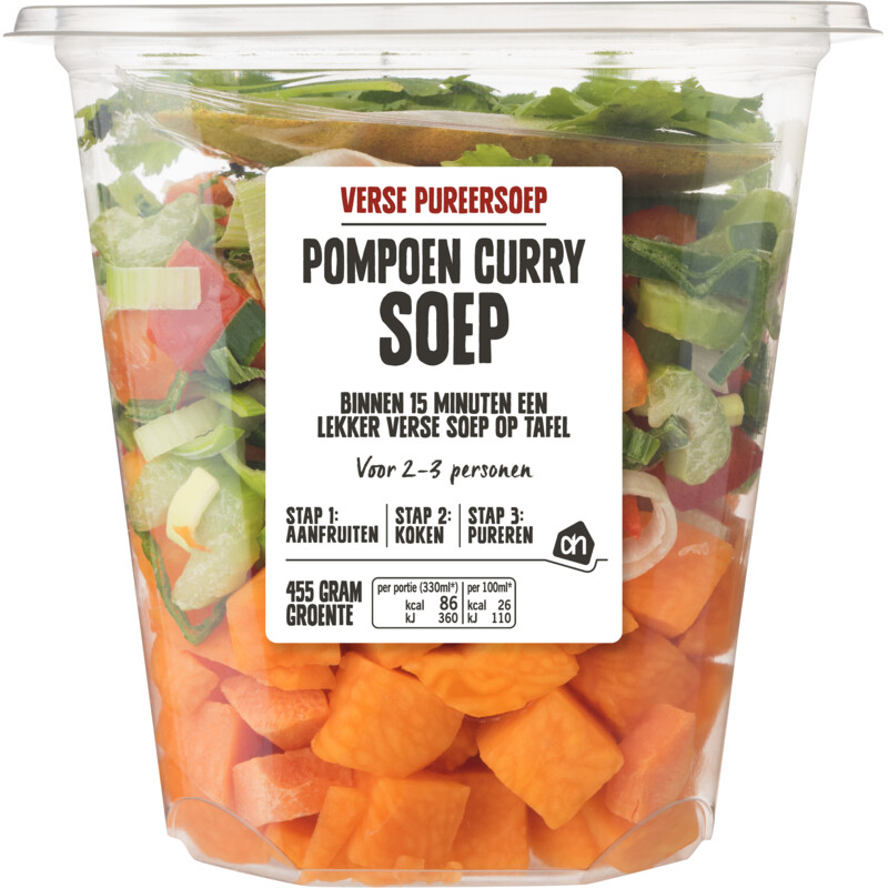 Een afbeelding van AH Pureersoep pompoen curry