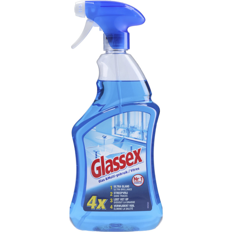 Een afbeelding van Glassex Glas en multi schoonmaakspray