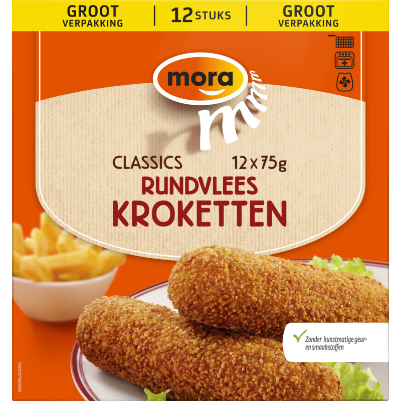 Een afbeelding van Mora Classics rundvlees krokettten