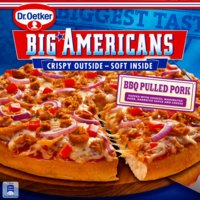 Een afbeelding van Dr. Oetker Big americans pizza BBQ pulled pork