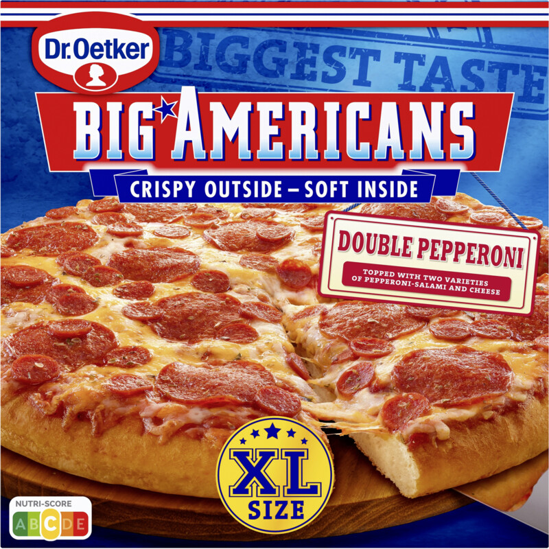 Dr. Oetker Big Americans xl pizza double pepperoni reserveren Albert