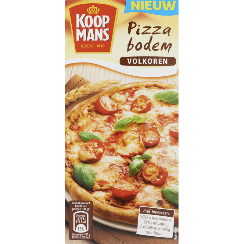 Een afbeelding van Koopmans Volkoren pizzabodem