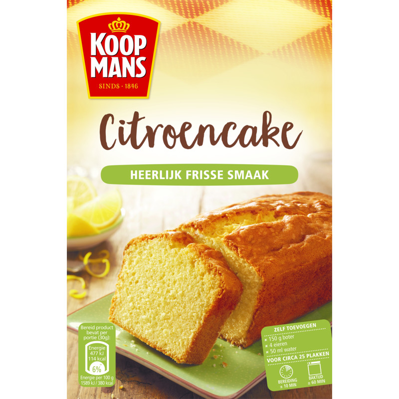 Een afbeelding van Koopmans Mix voor citroencake