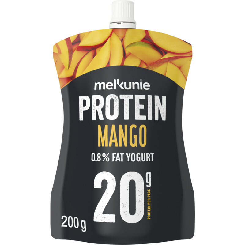 Een afbeelding van Melkunie Protein mango yoghurt 0,8% fat