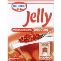 Jelly pudding aardbeiensmaak