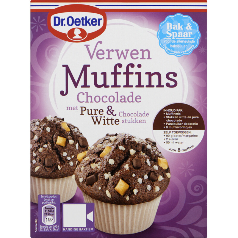 Dr. Oetker Mix voor muffins chocolade bestellen Albert Heijn