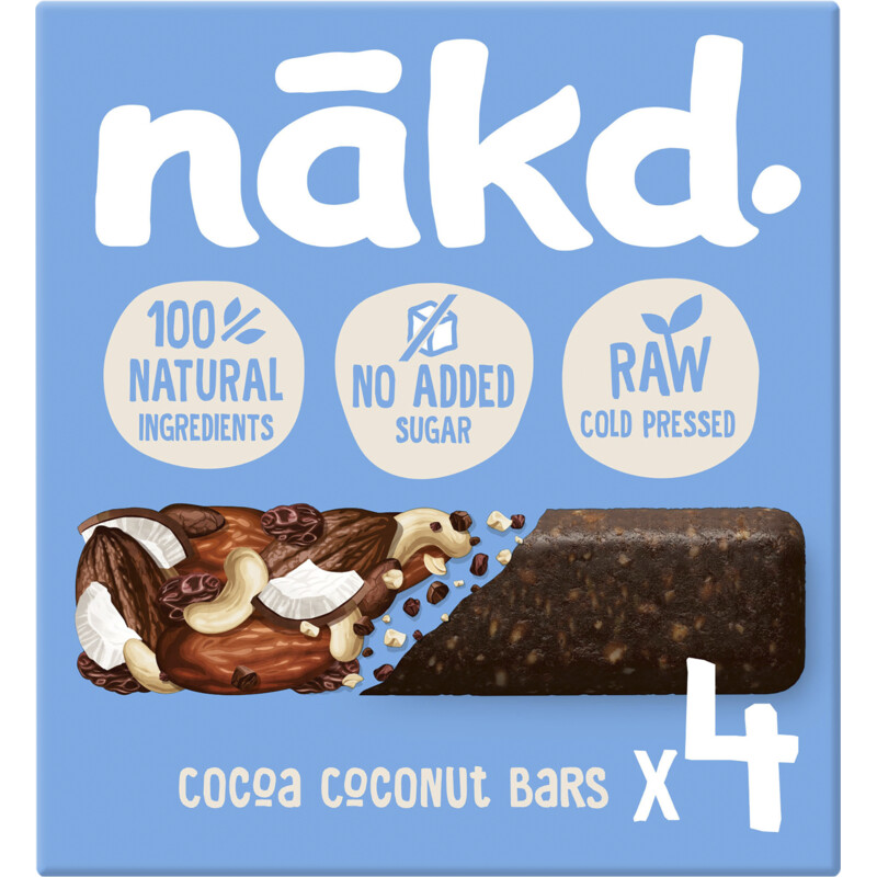 Een afbeelding van Nakd. Cocoa coconut bars