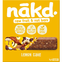 Een afbeelding van Nakd. Fruitreep met noten lemon cake