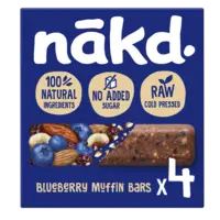 Nakd. Blueberry muffin bars