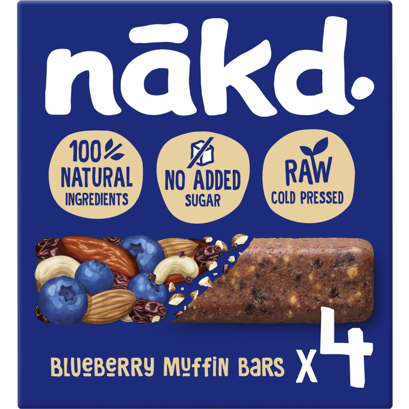 Een afbeelding van Nakd. Blueberry muffin bars