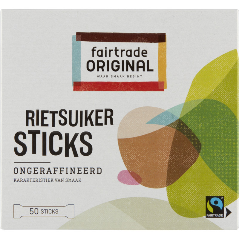 Een afbeelding van Fairtrade Original Ruwe rietsuiker sticks