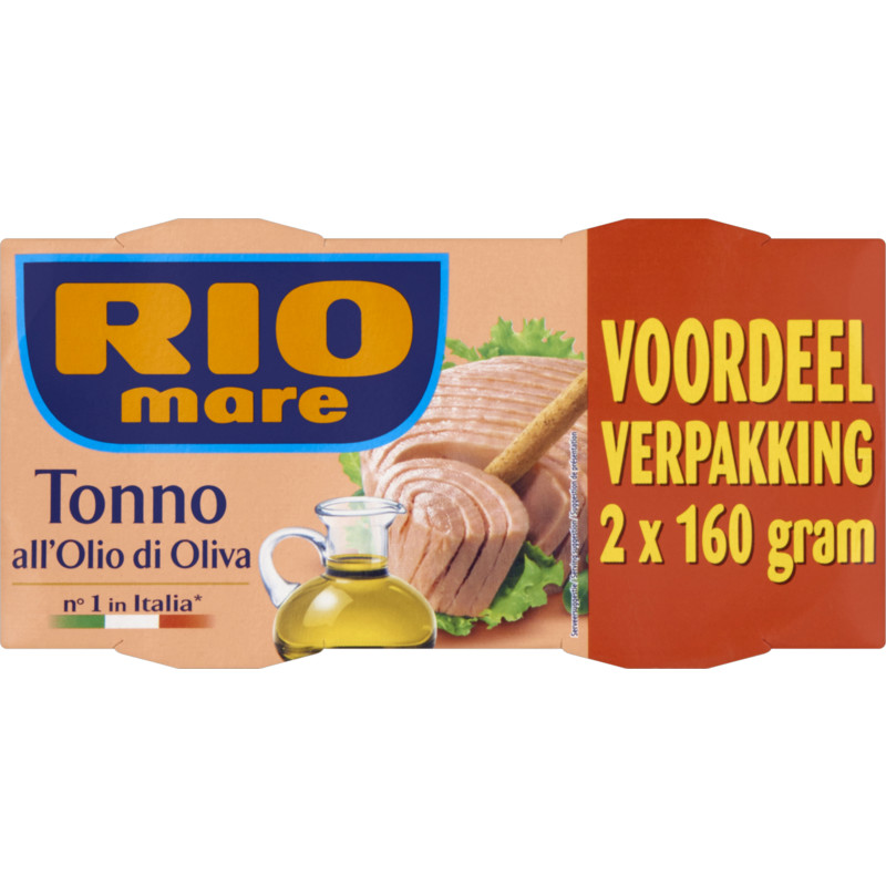 Een afbeelding van Rio Mare Tonijn in olijfolie 2-pack