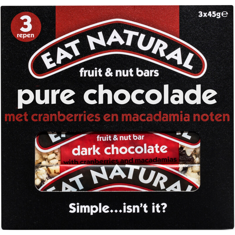 Een afbeelding van Eat Natural Cranberry macadamia and chocolate