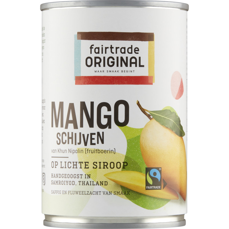 Een afbeelding van Fairtrade Original Mango schijven op lichte siroop