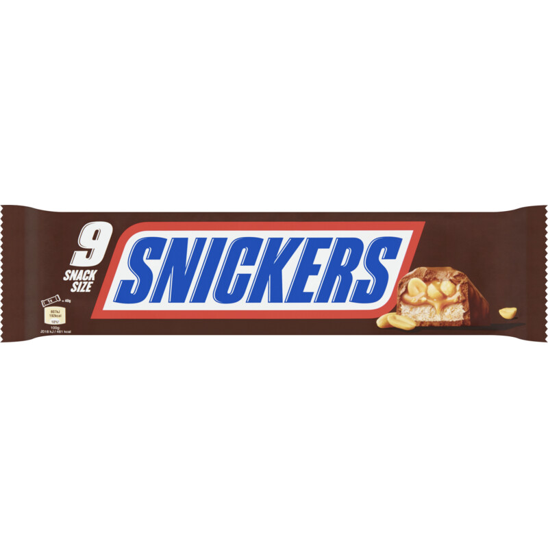 Een afbeelding van Snickers Chocolade snacksize 9-pack