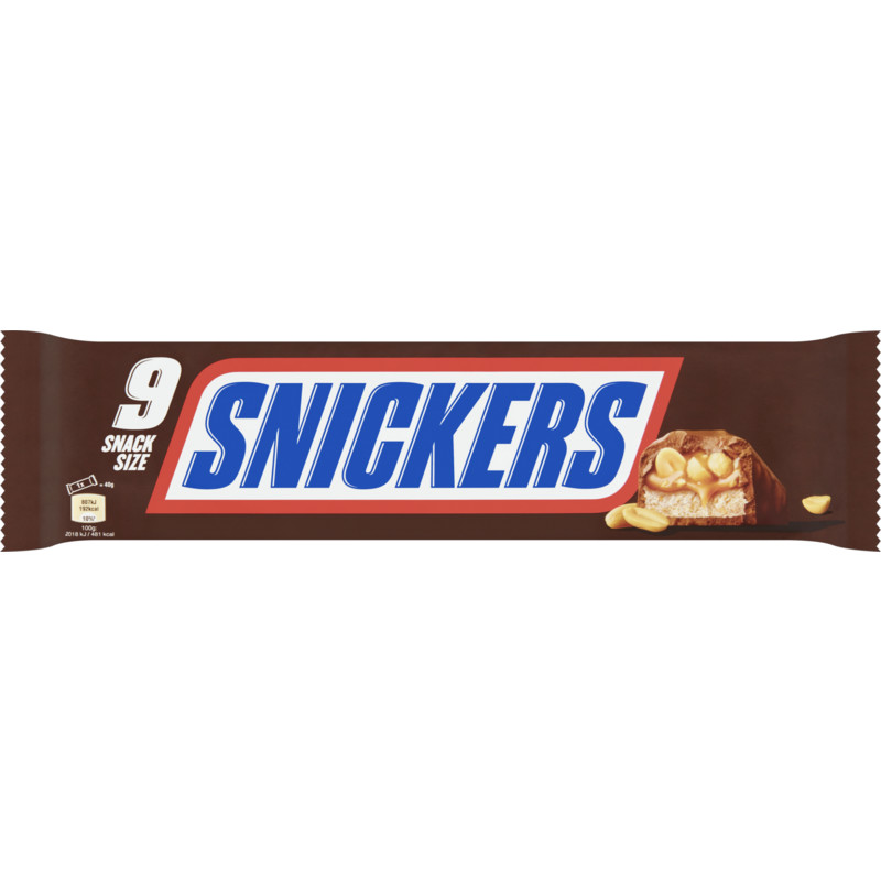 Een afbeelding van Snickers Chocolade snacksize 9-pack