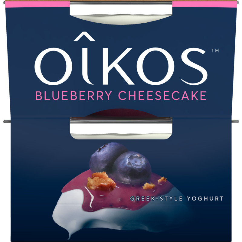 Een afbeelding van Oikos Griekse stijl yoghurt berry cheesecake