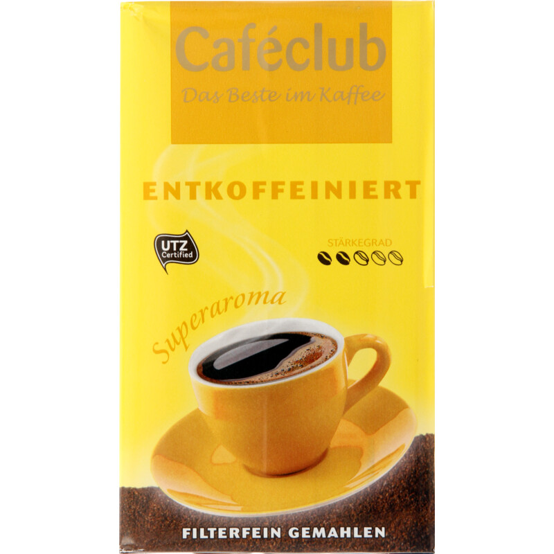 Een afbeelding van Caféclub Entkoffeiniert snelfiltermaling