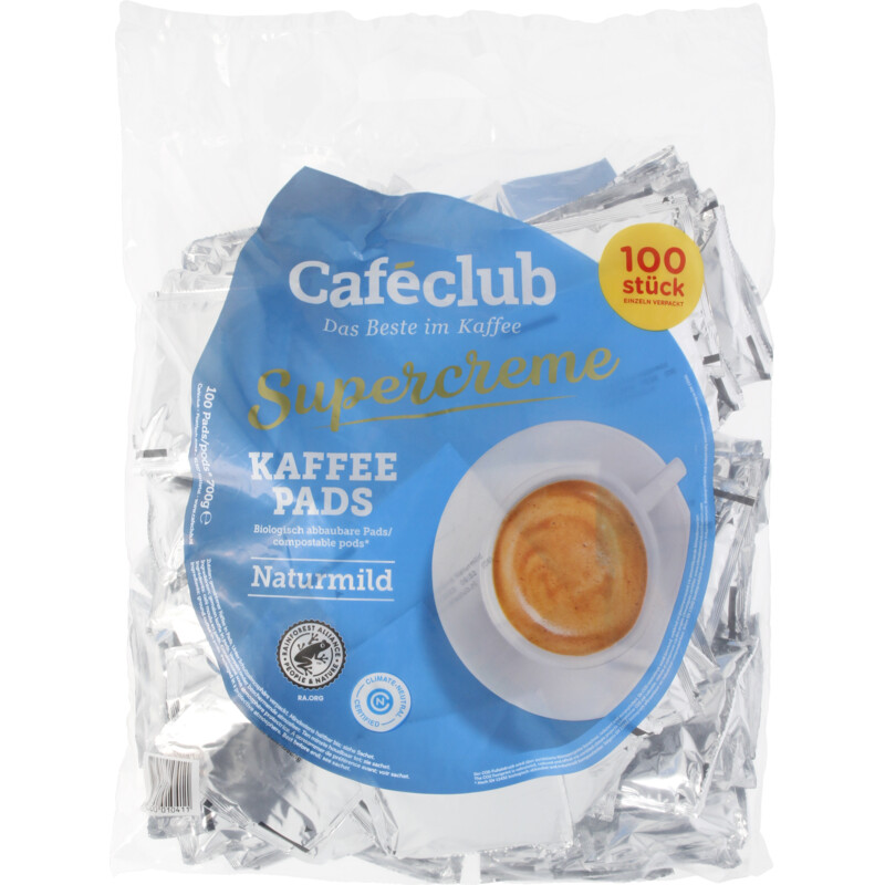 Een afbeelding van Caféclub Kaffee pads naturmild