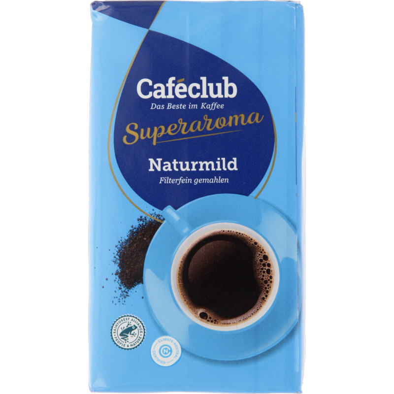 Een afbeelding van Caféclub Kaffee filterfein gemahlen naturmild